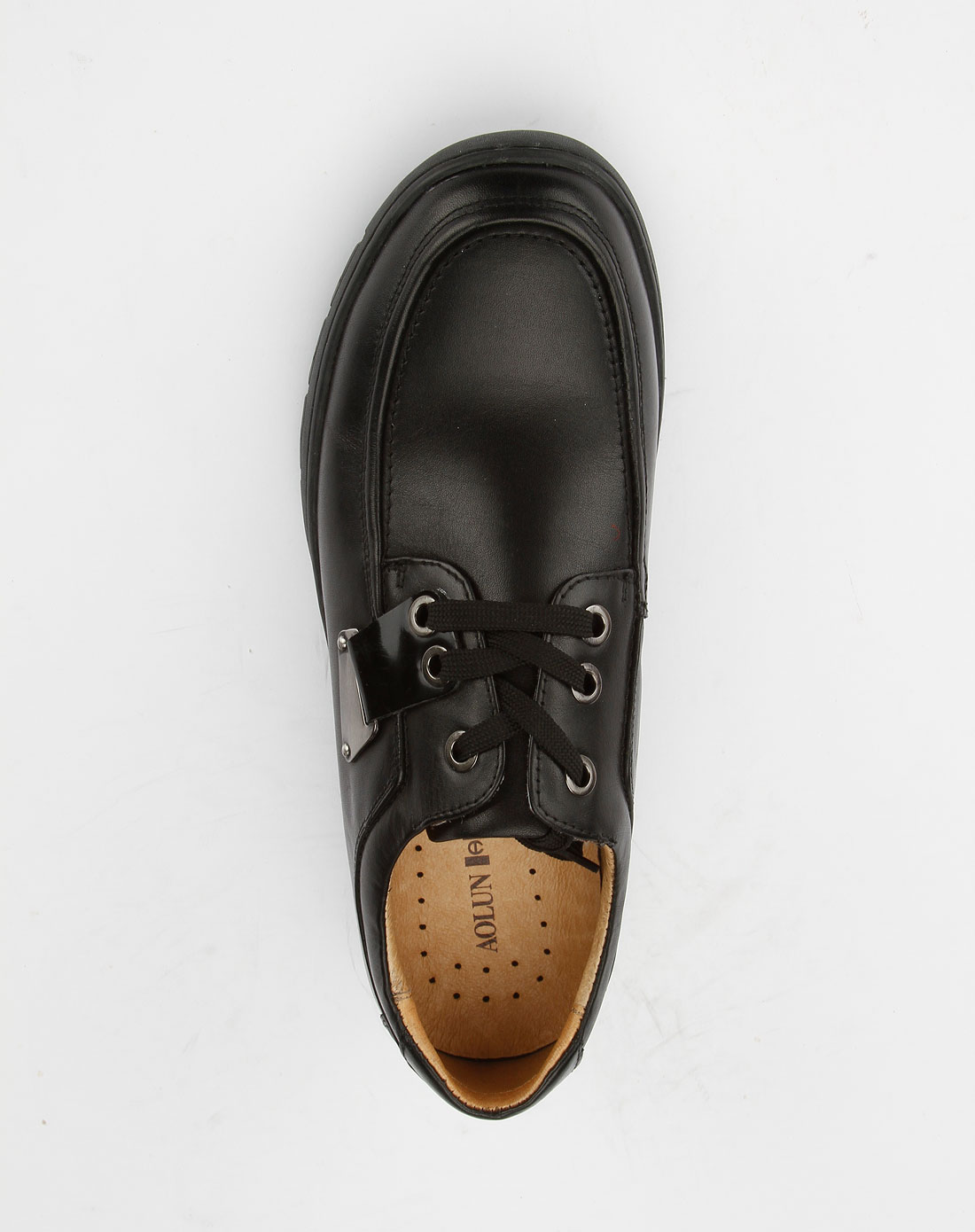 澳伦aolun男鞋专场男款黑色系带休闲皮鞋