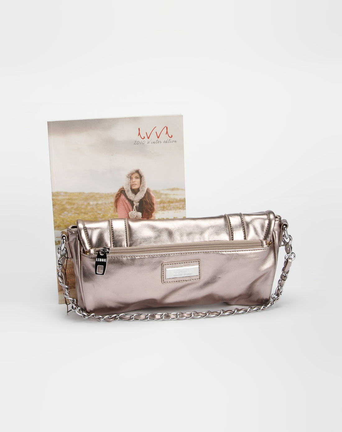 丽天妮leonie女款紫银色时尚手袋包