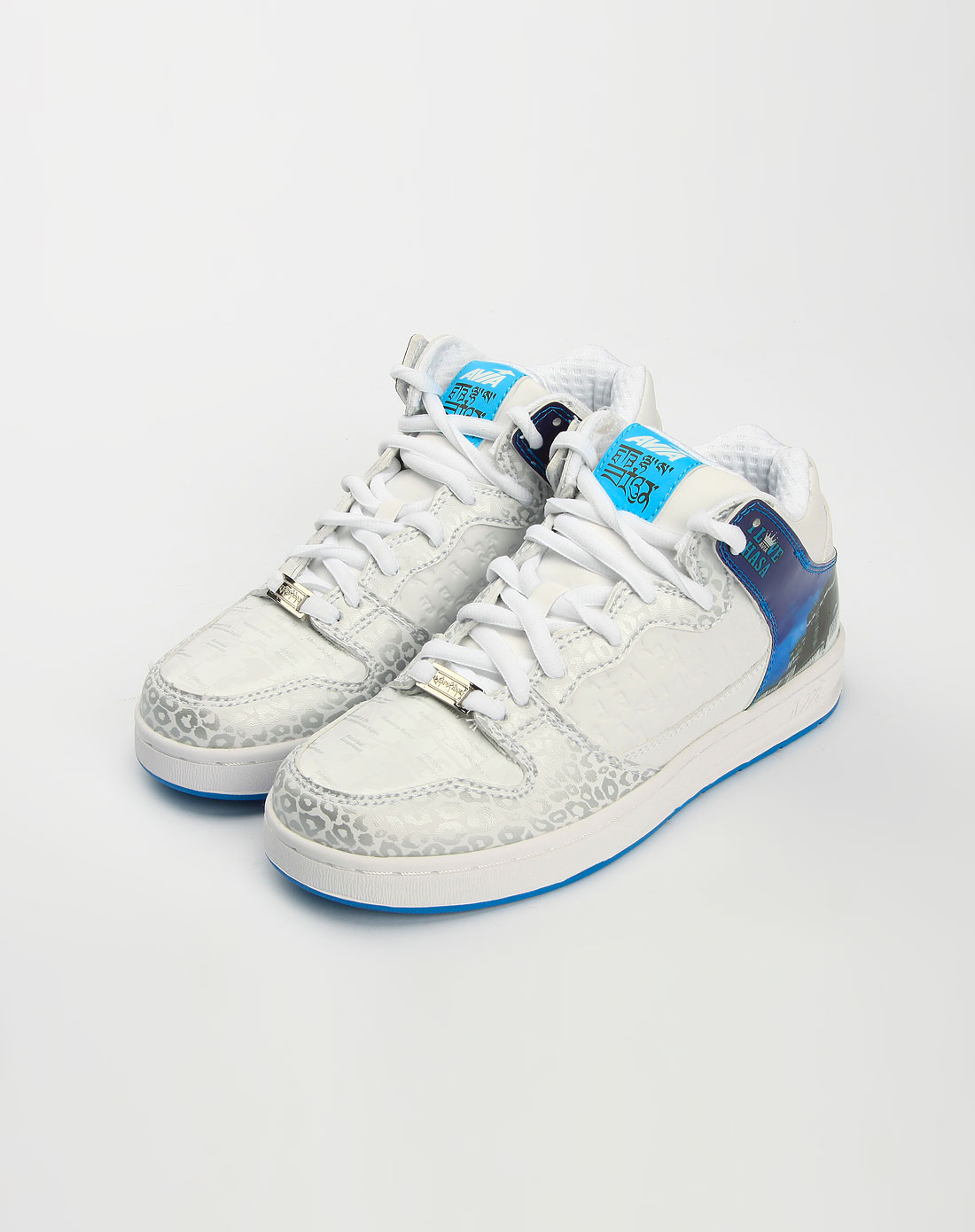 avia女款白/银色个性板鞋