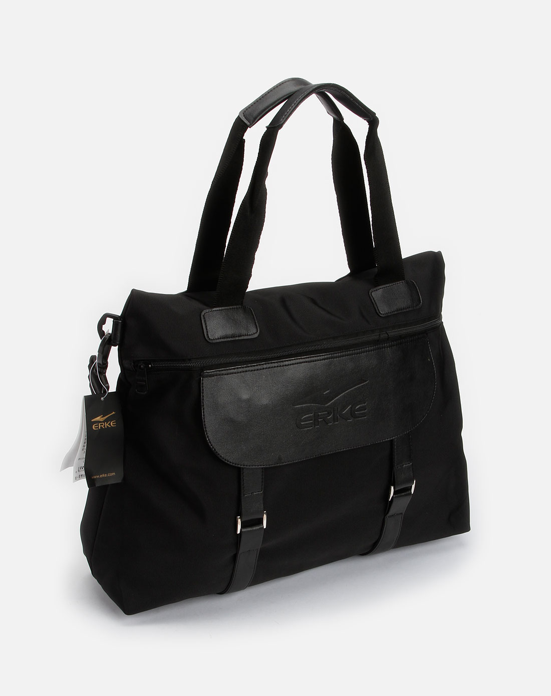 运动库存专场-男士鸿星尔克erke 中性黑色简约单肩包