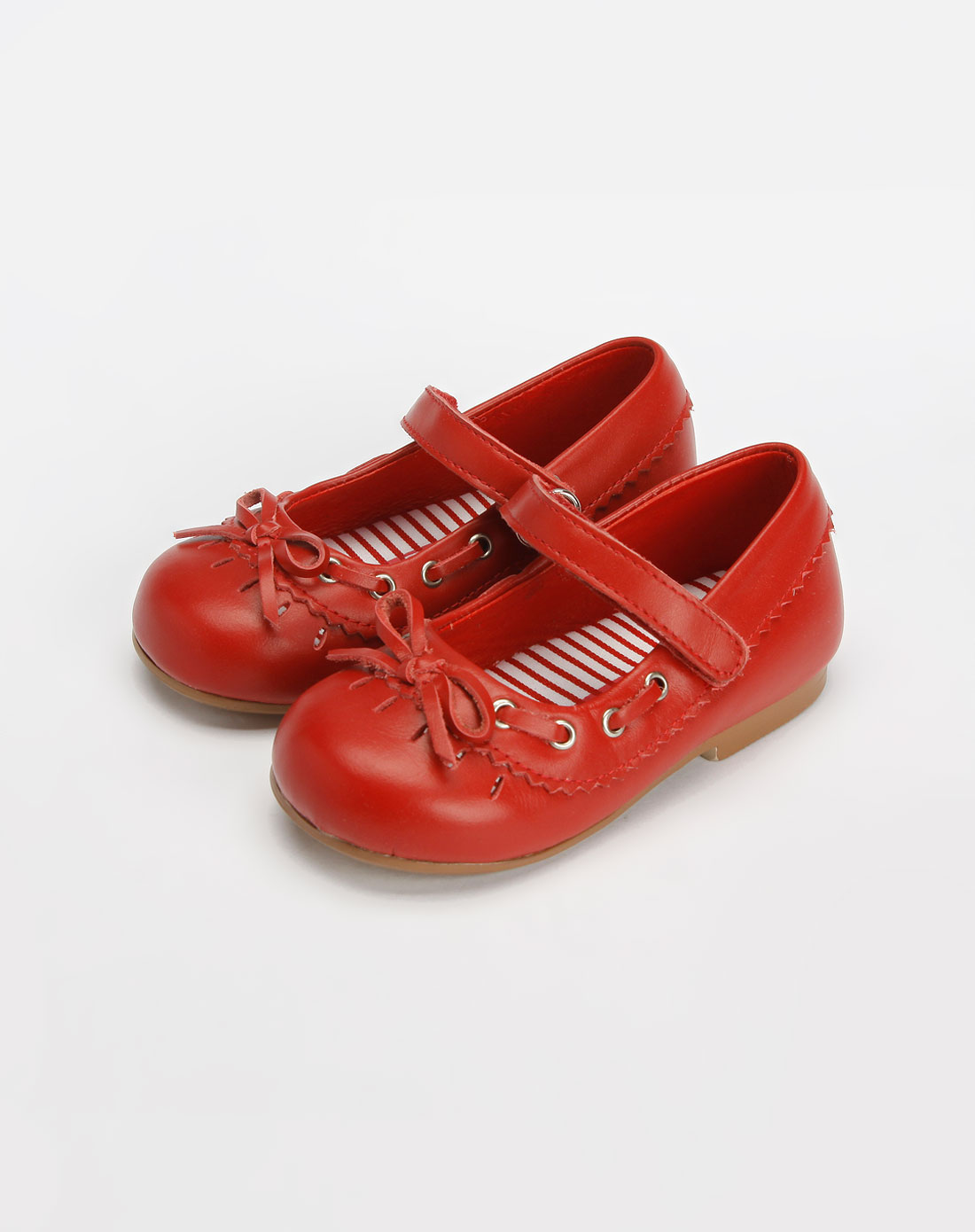 elle acc儿童暗红色皮鞋