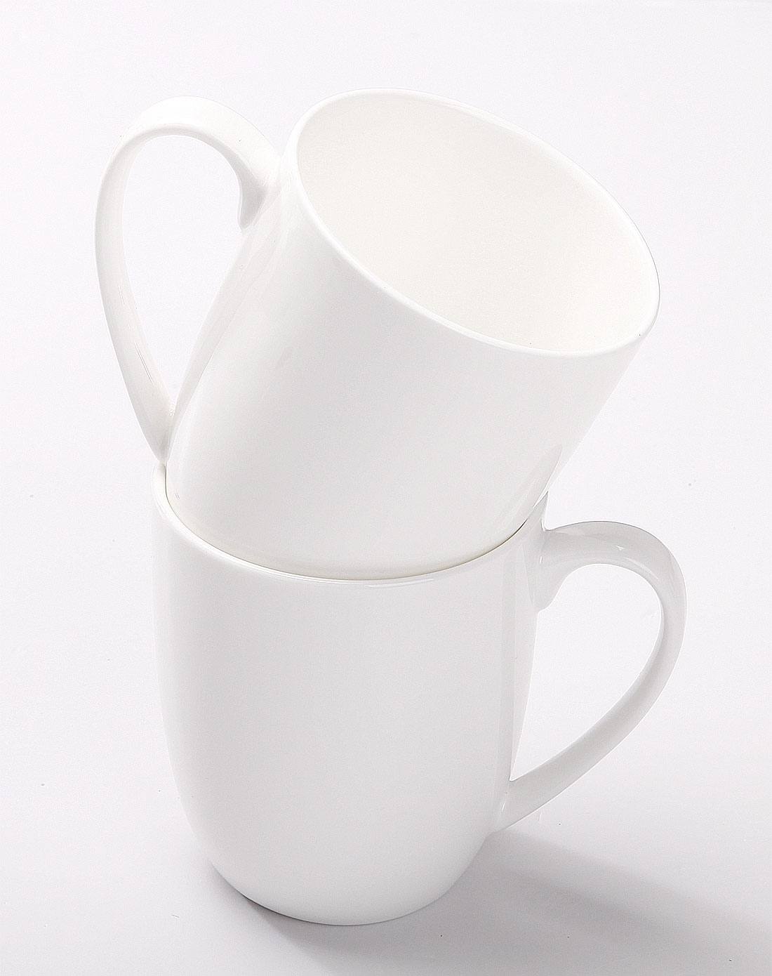 abs家居雪之恋高级纯白骨瓷马克杯(一对装)