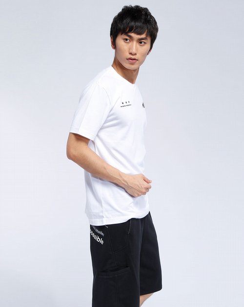 乐卡克lecoqsportif男款白/黑色印花短袖t恤