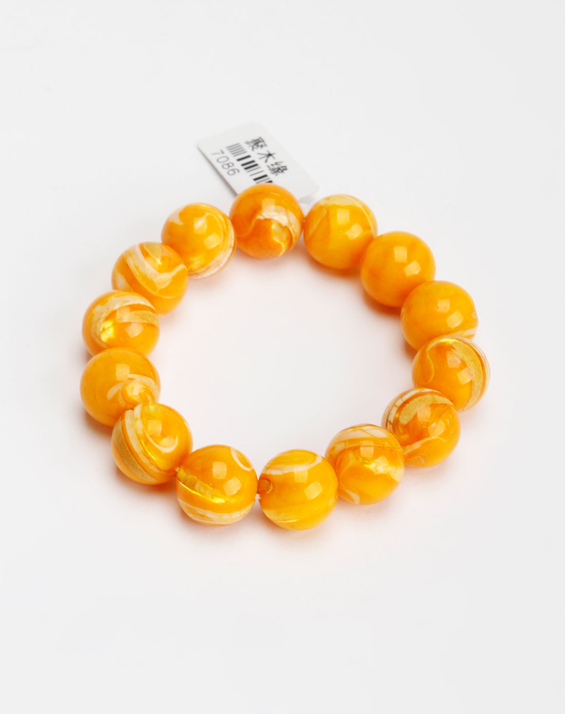 聚木缘黄色黄金砗磲手链