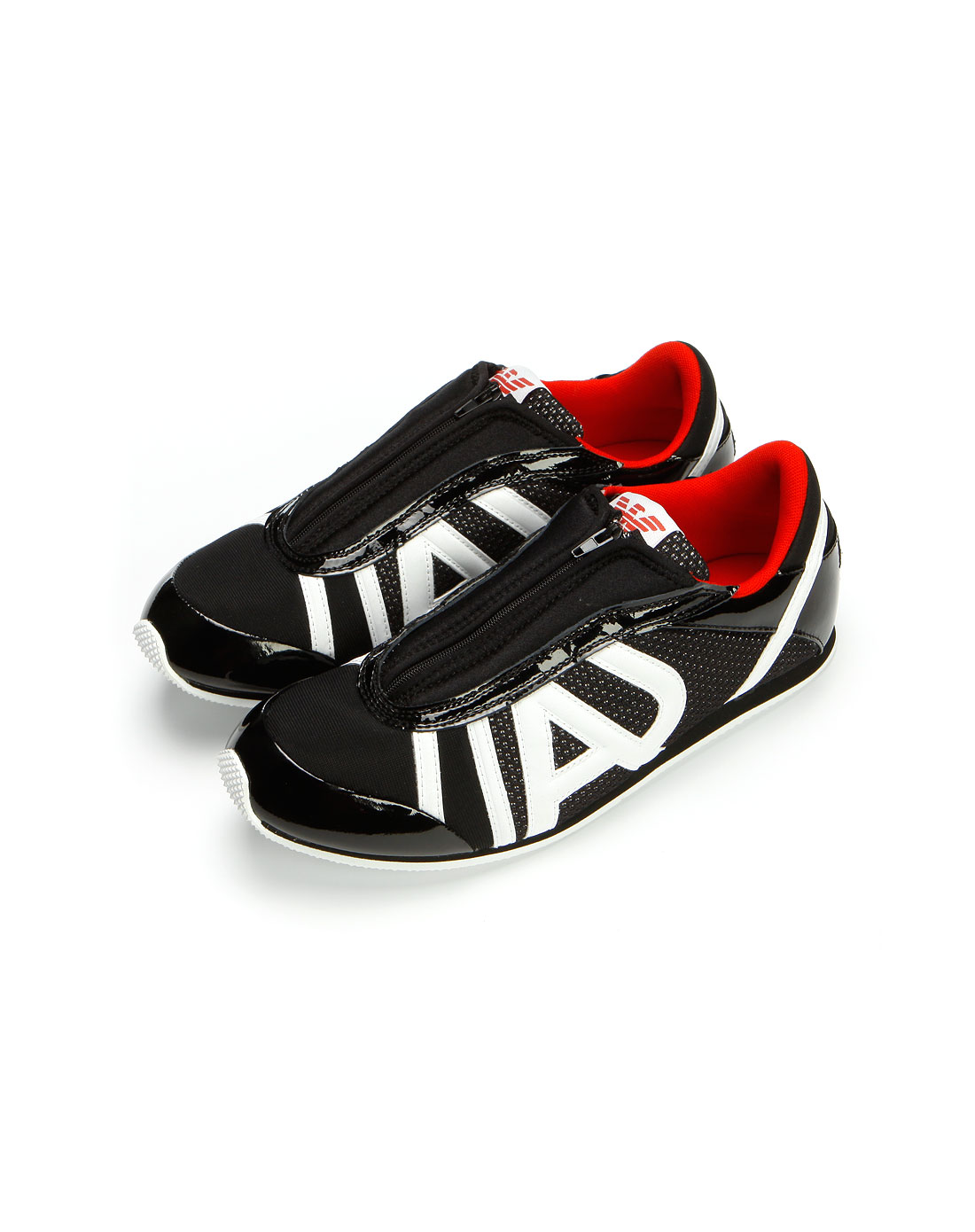 阿玛尼armani-女士aj女款黑色拉链休闲鞋