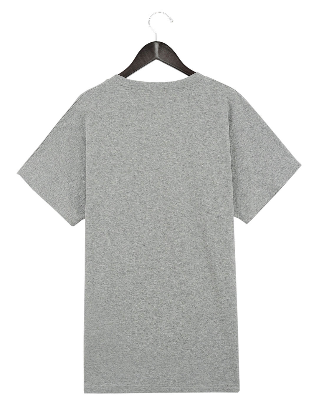 韩都衣舍hstyle女装专场女灰色圆领短袖图案宽松t恤