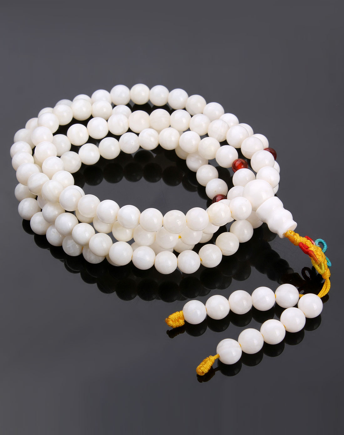 凝萃坊天然砗磲佛珠手链6mm-108颗