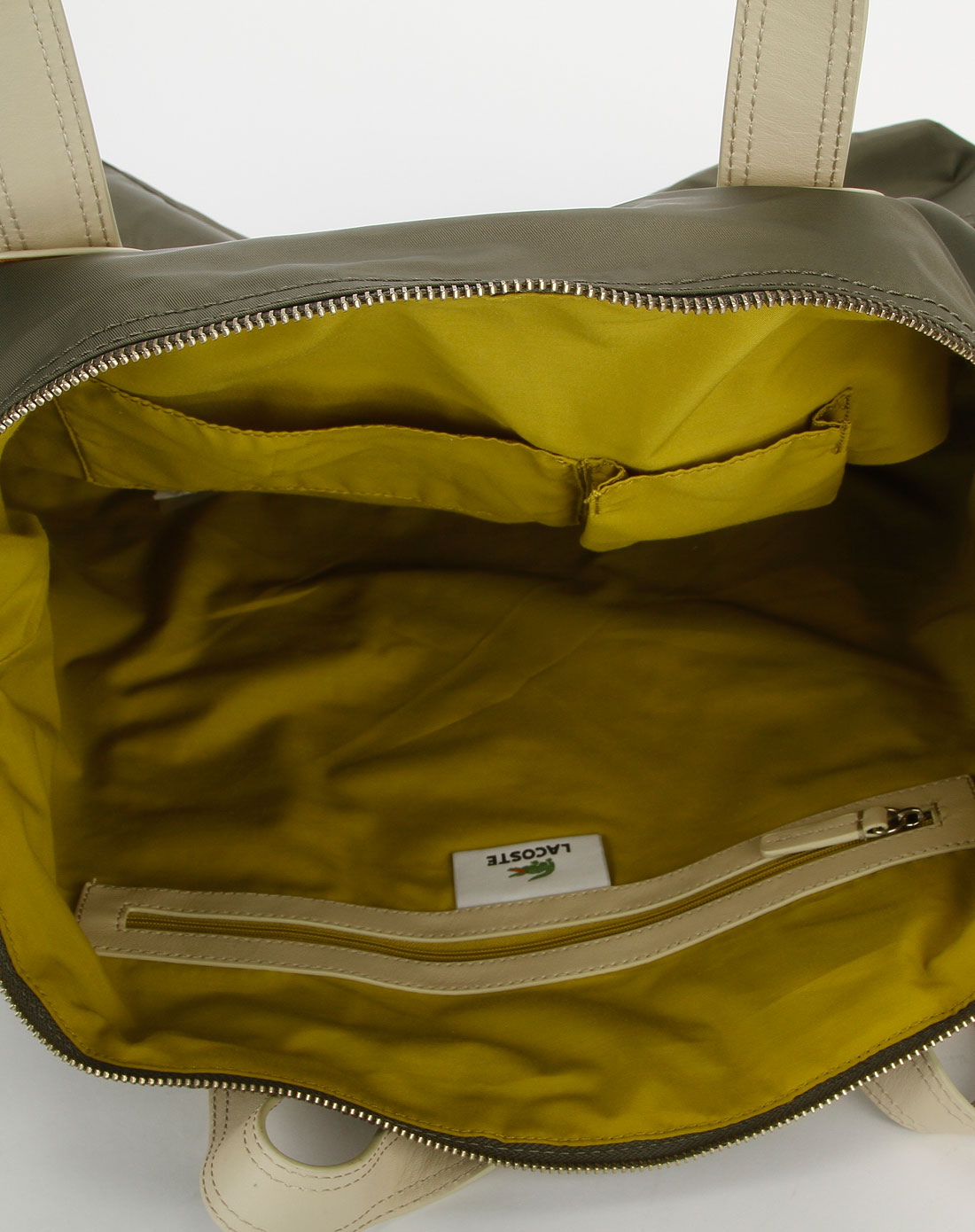 法国鳄鱼包包lacoste军旅色绣logo单肩包