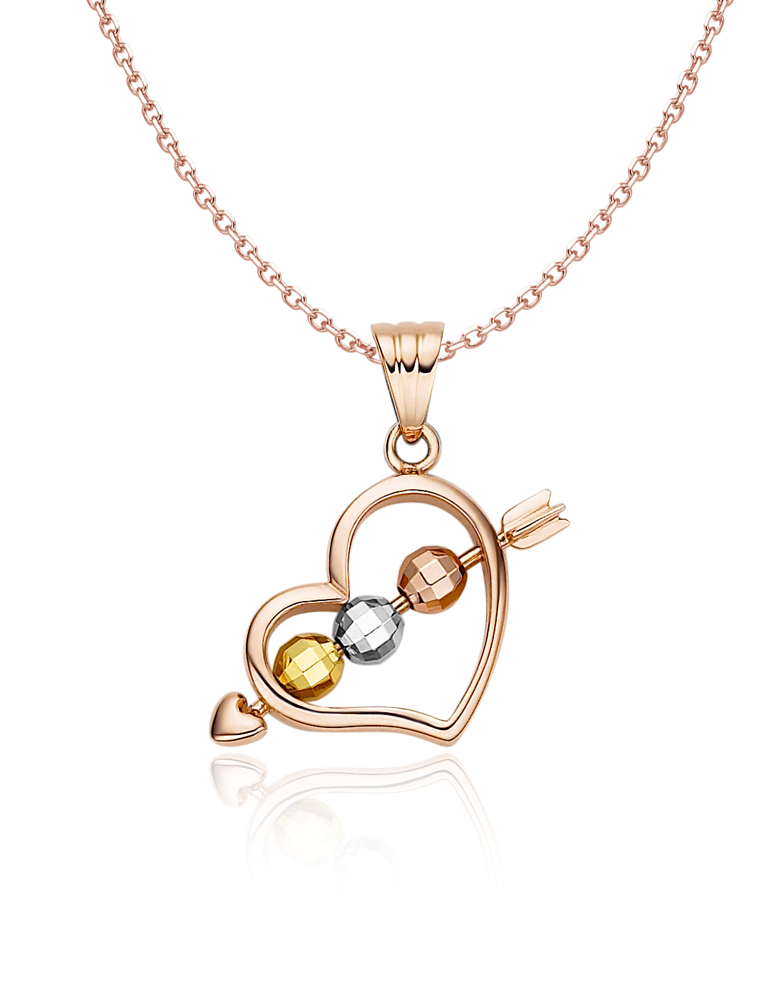 卓思华珠宝卓思华 18k彩金吊坠-一箭情缘