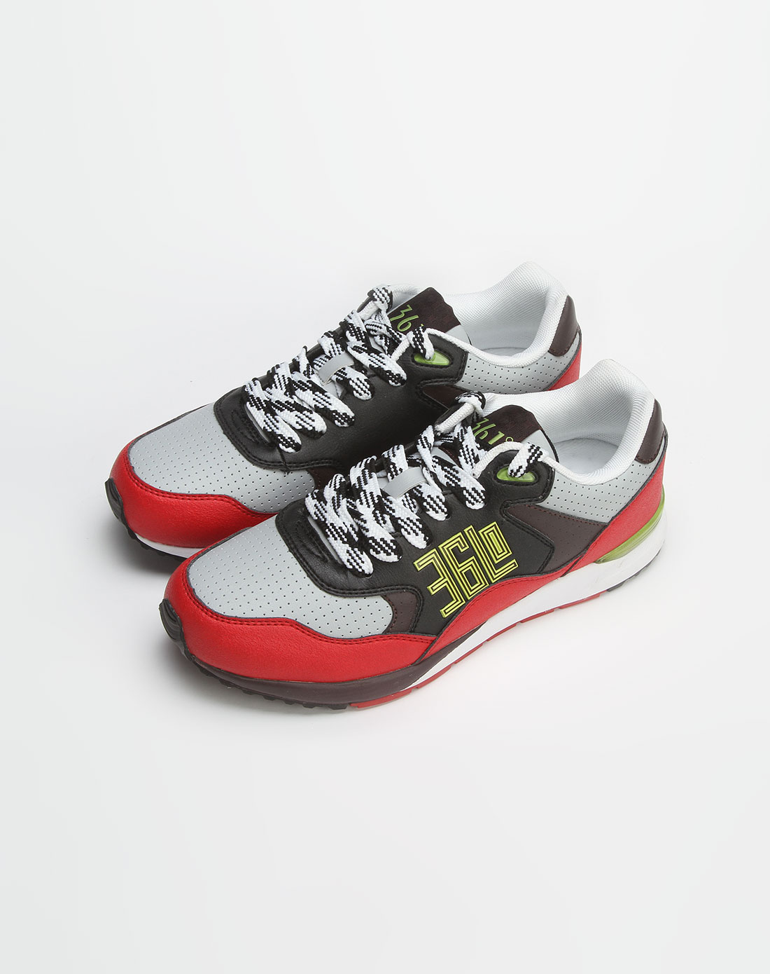 361°黑/灰/红色时尚休闲运动鞋_唯品会名牌时尚折扣网