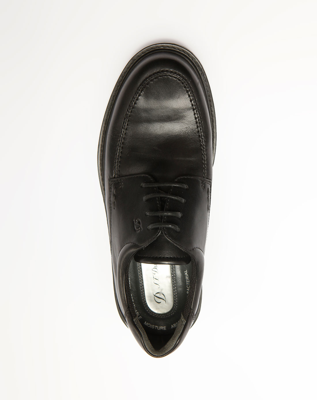 都彭s.t.dupont休闲黑色时尚系带皮鞋