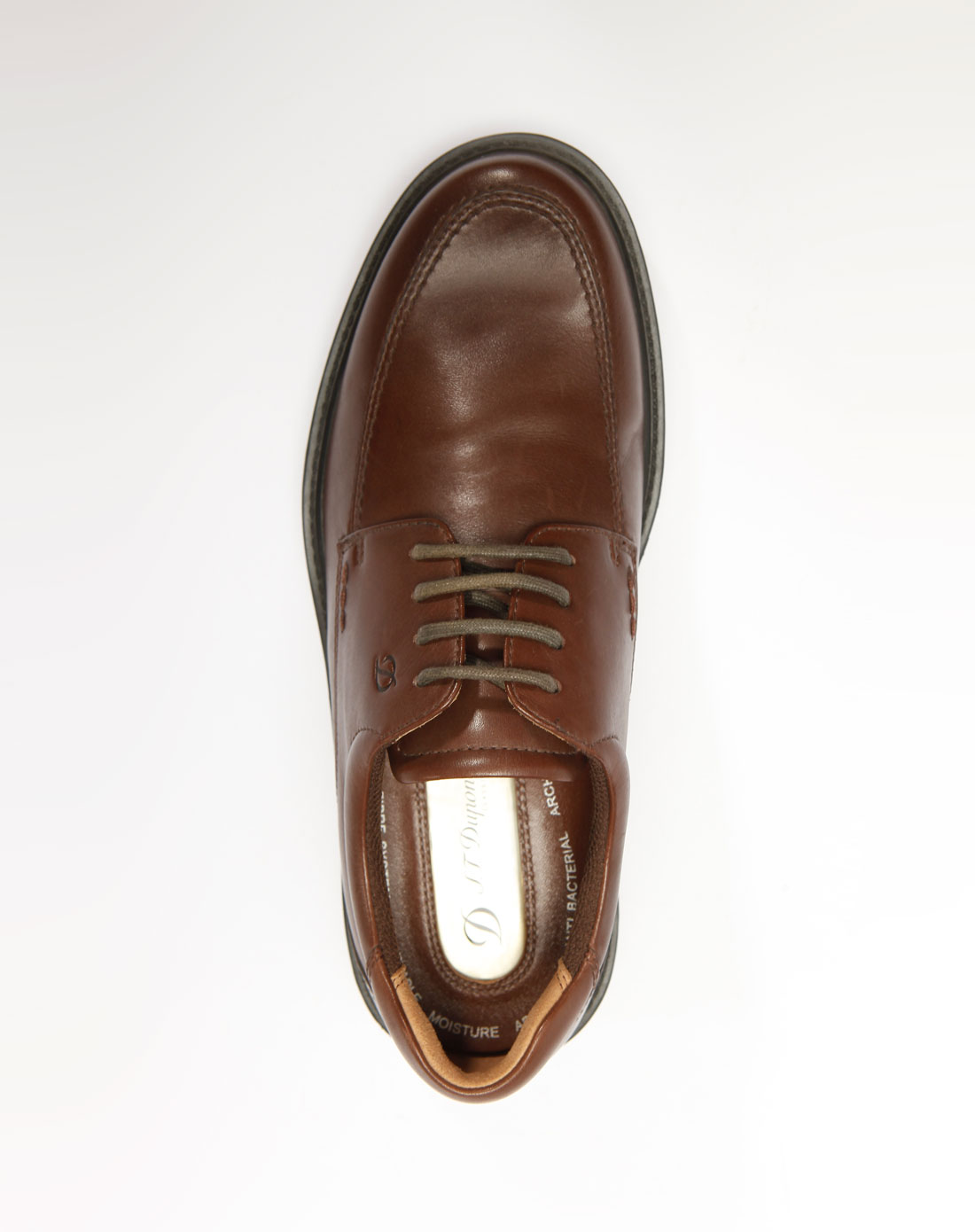 t.dupont休闲深啡色时尚系带休闲皮鞋