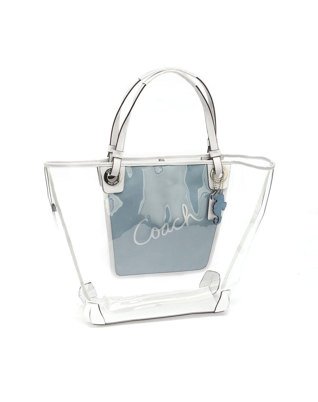 coach白色透明简约单肩包
