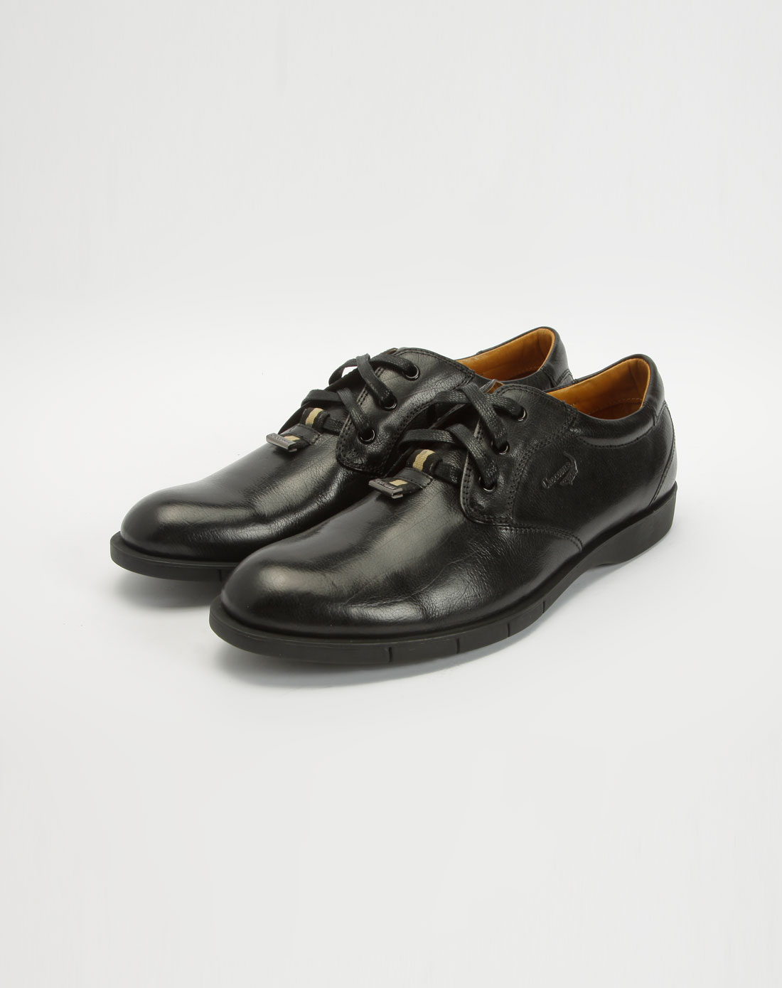 鳄鱼恤crocodile-鞋子专场黑色系带休闲皮鞋1