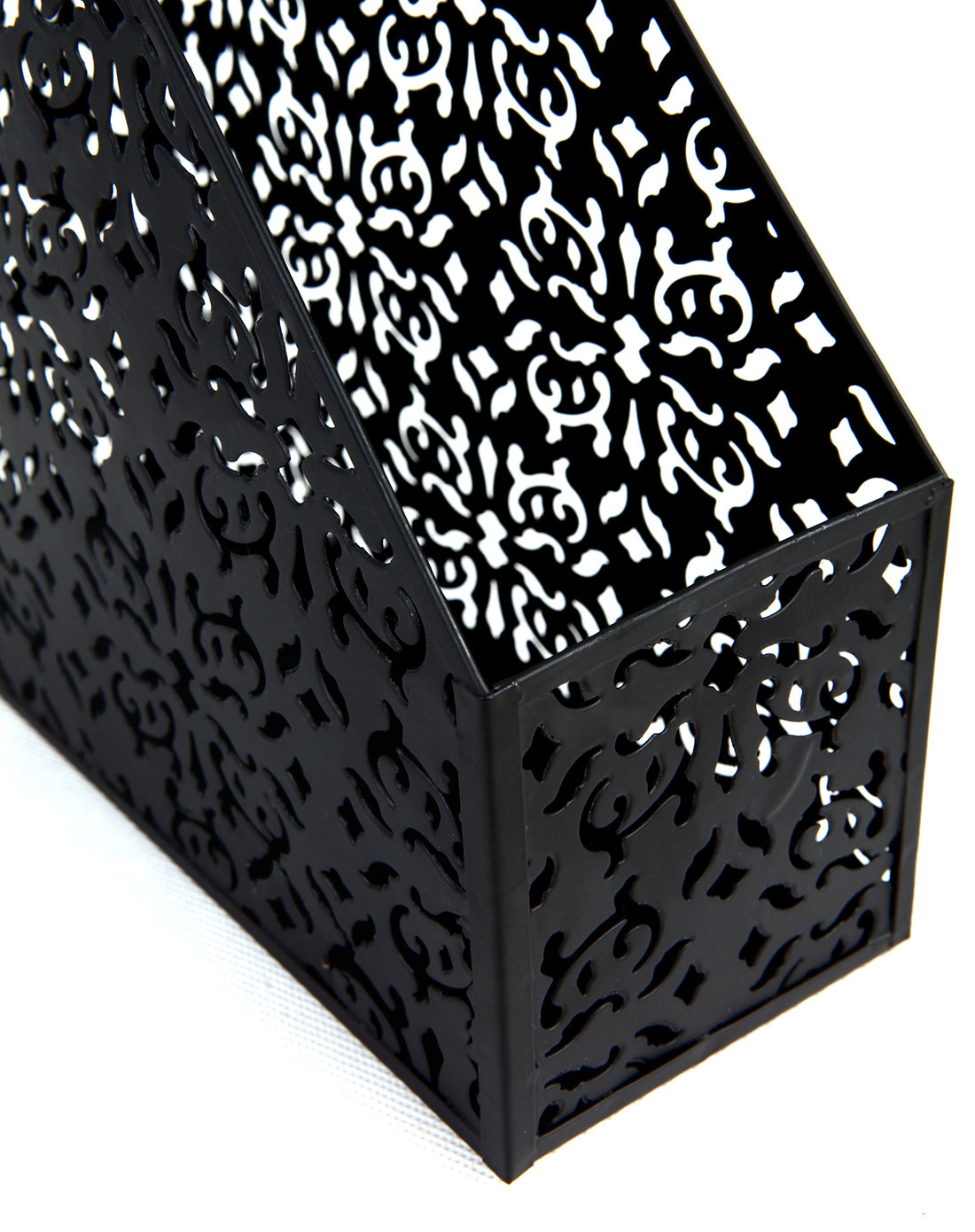 gapon&homix混合家居专场-巴洛克艺术镂空铁艺文件架-黑色