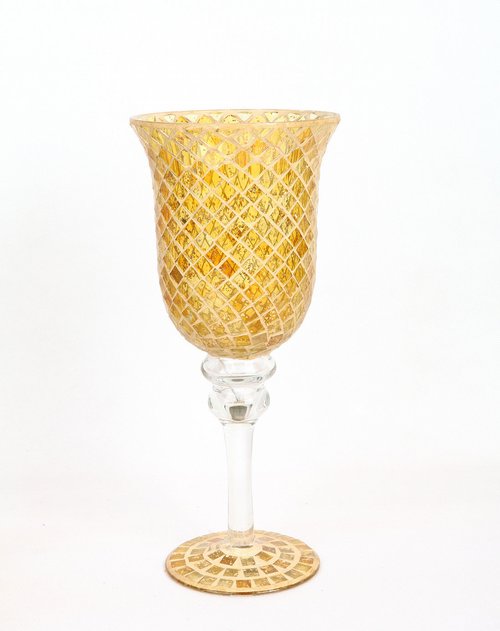 gapon&homix混合家居专场麦田马赛克玻璃高脚烛台