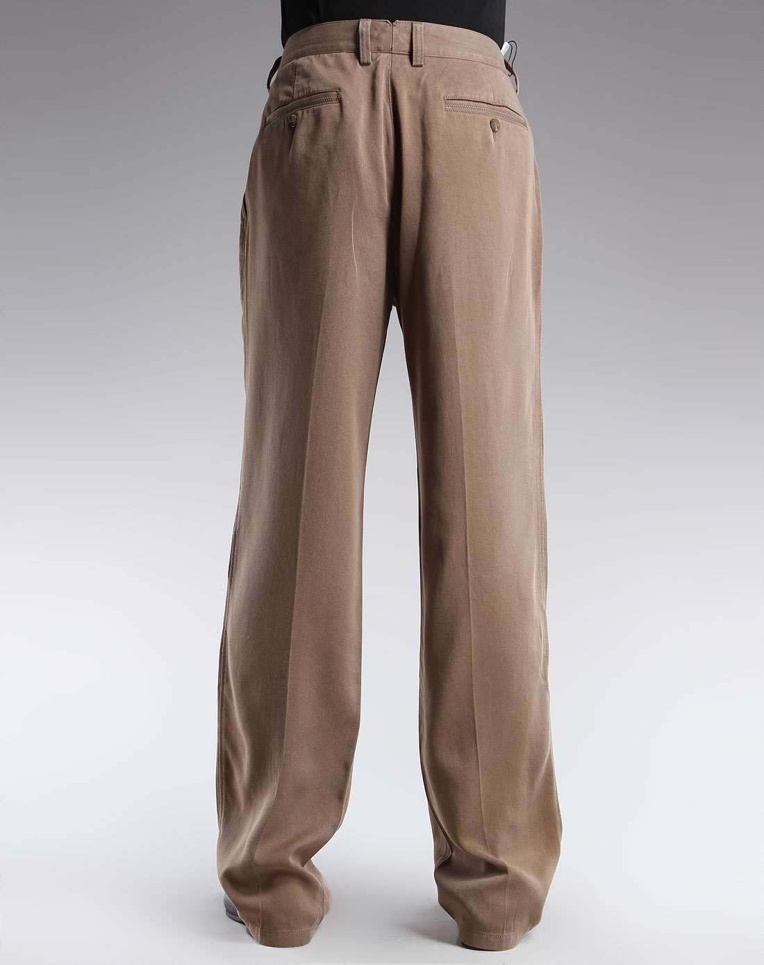 驼色休闲长裤