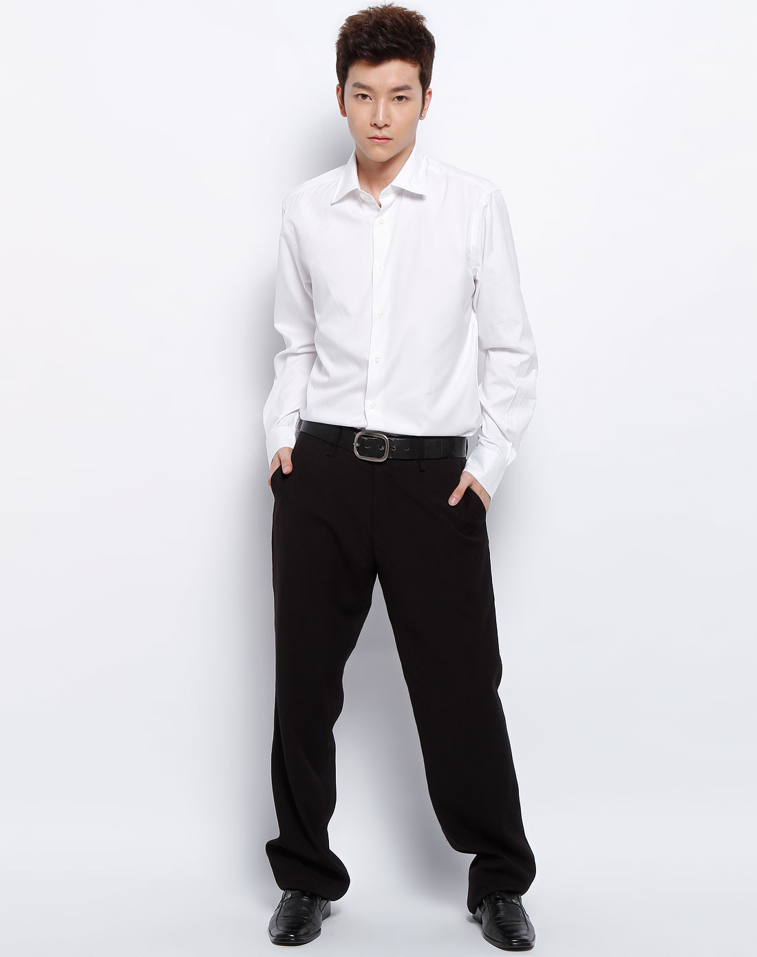 白色正装长袖衬衫_z&a官网特价2.5折