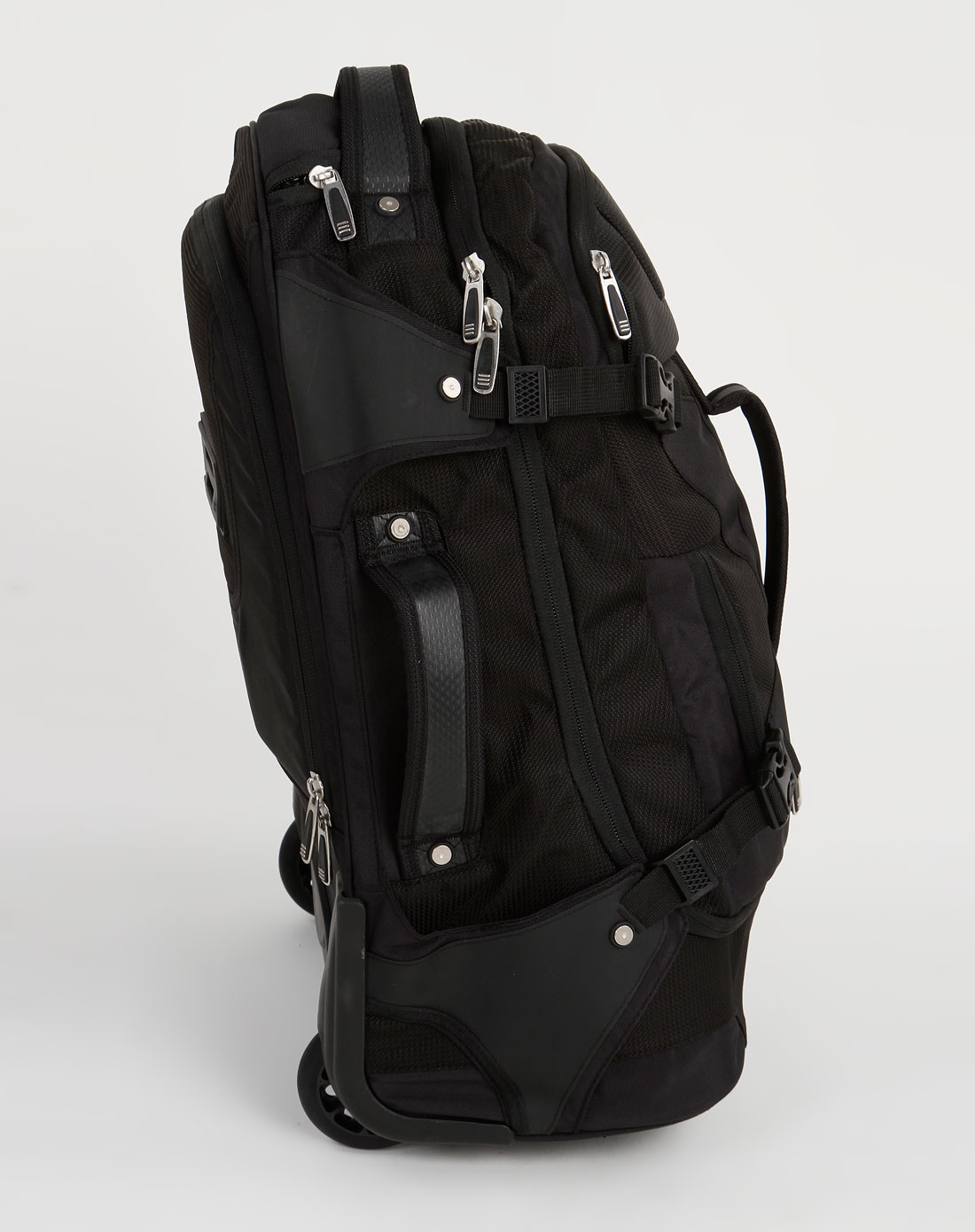 莫耐molife户外配件专场中性黑色拉扞带轮双肩背包