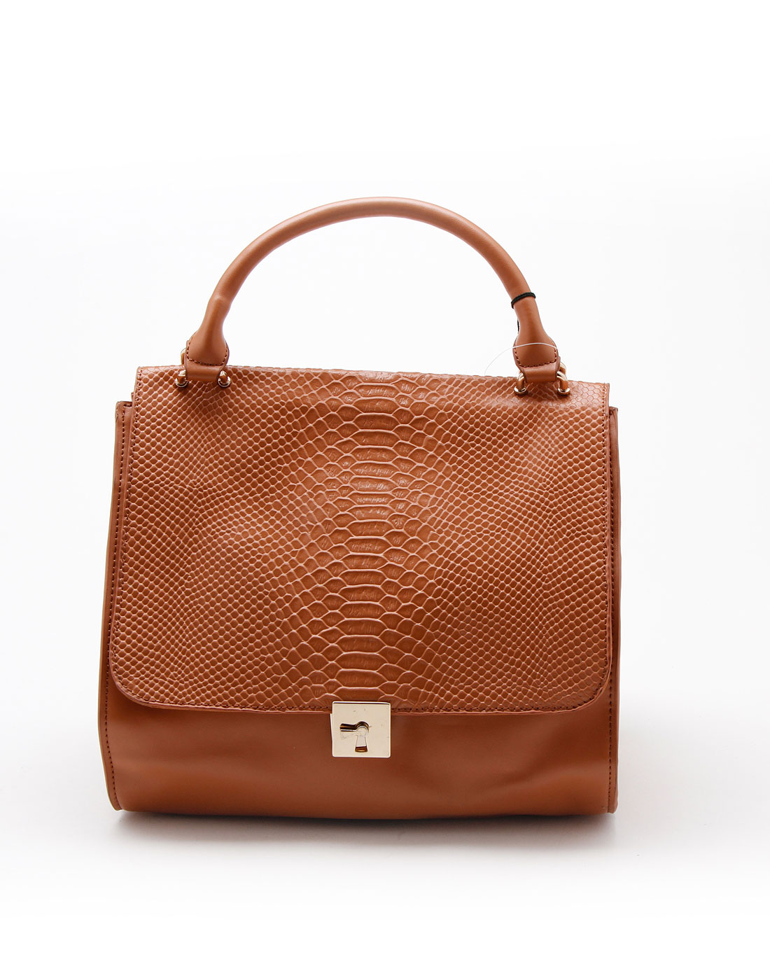 黑桃皇后queen spade女包专场-时尚休闲压纹土黄色手提斜挎包