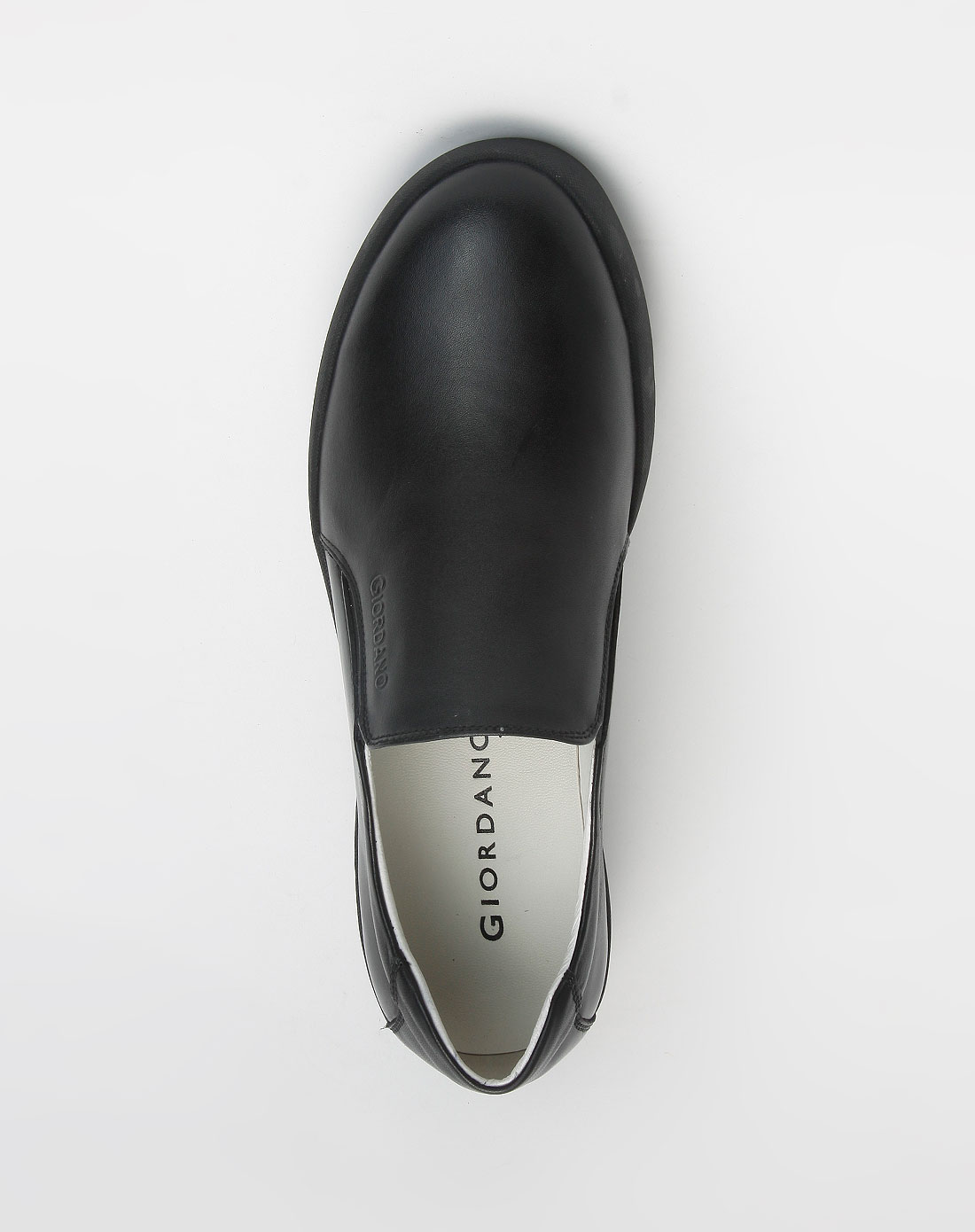 佐丹奴giordano黑色简约休闲皮鞋