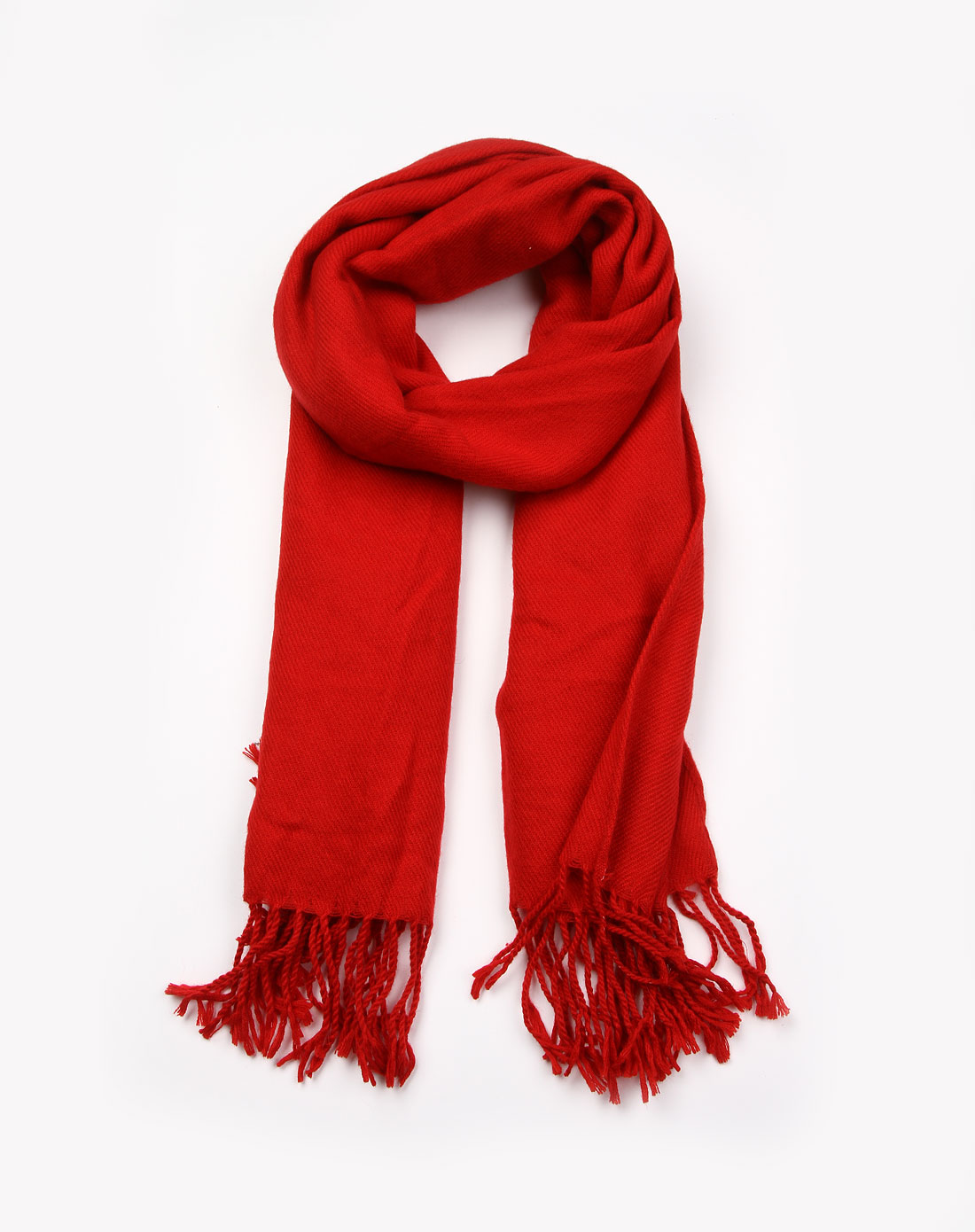 雅淑elasu围巾专场红色羊绒单色时尚大长巾rr37-red_唯品会