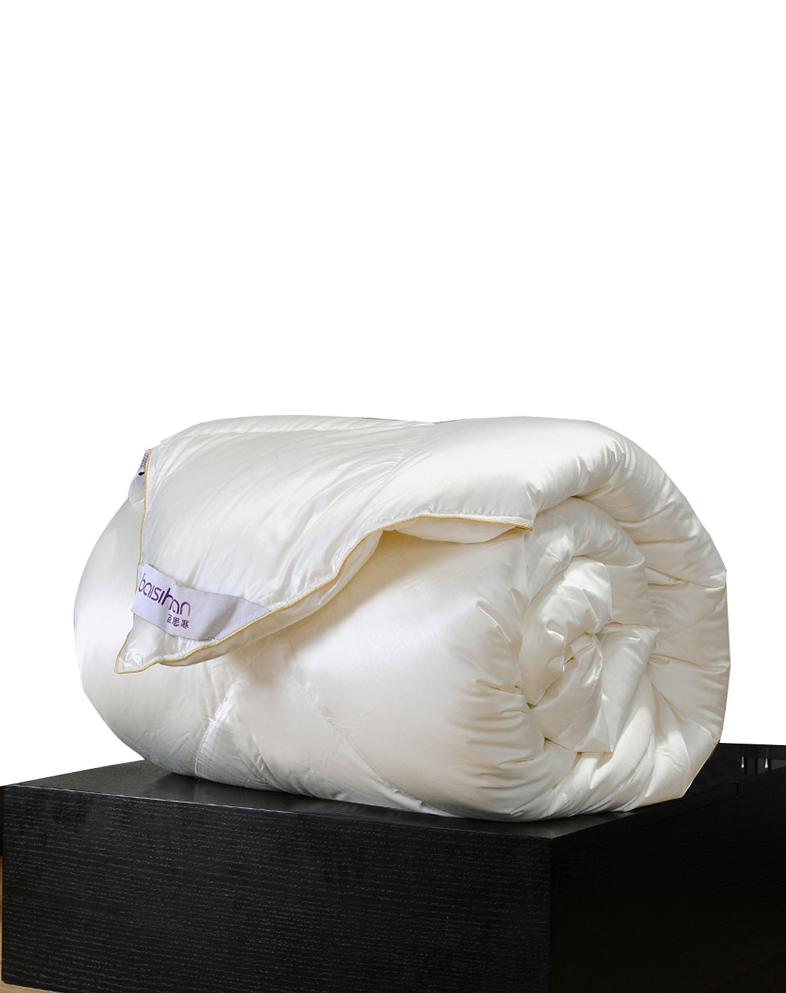 百思寒家纺纯手工手拔绒98%精绒鹅绒冬被1.5m