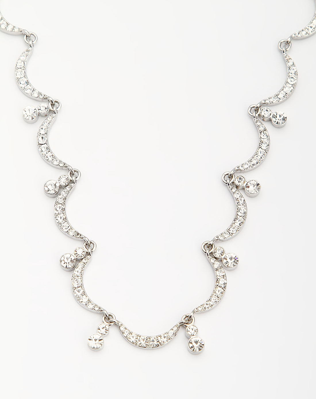 艾多丽idllis白色月亮相扣水晶时尚项链