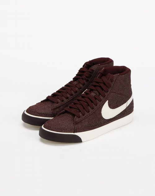 耐克nike-女鞋专场紫色布面绑带高帮休闲鞋