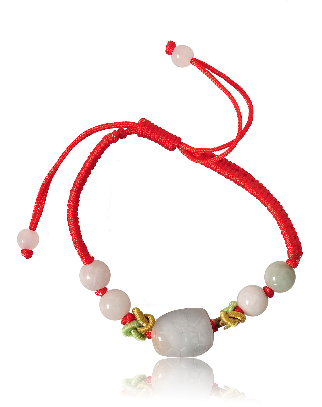 女款天然翡翠珠红线编织手链