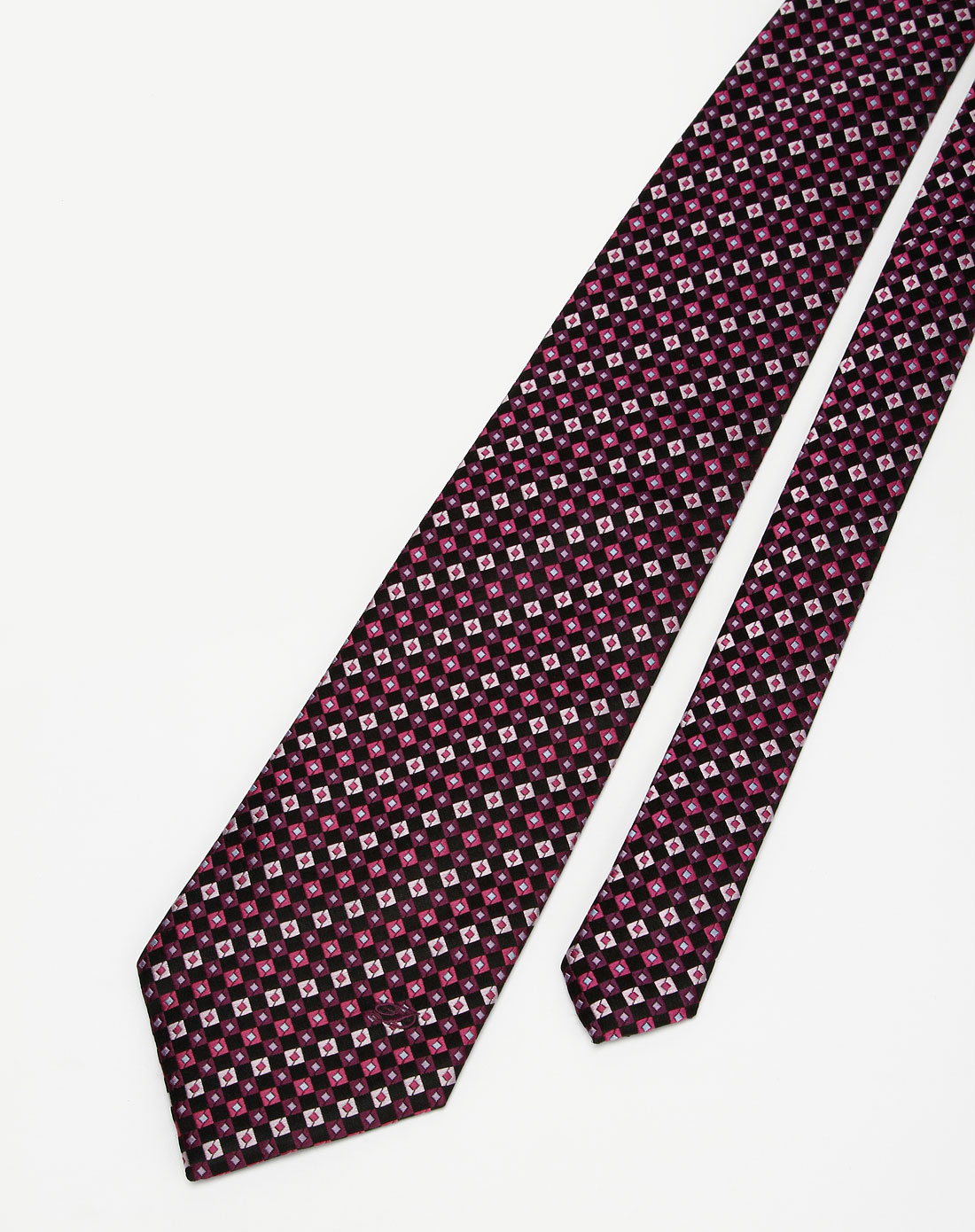 狄亚诺深紫色菱形图案领带