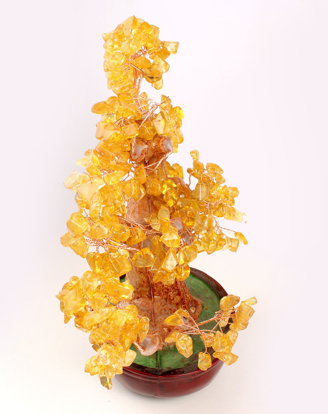 饰品库存专场千美物语 天然黄水晶树财源滚滚摆件(开运转运 送礼佳品)