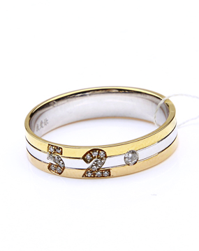 金利来goldlion金色au750钻石情侣戒s-jyd56835