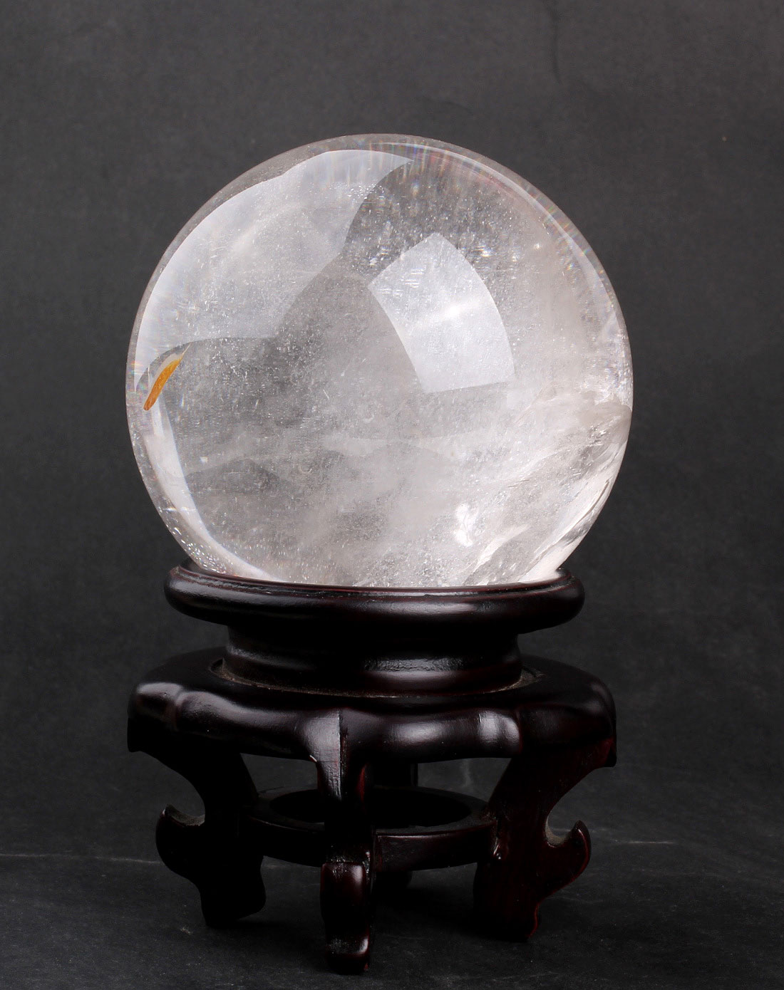 凝萃坊精选天然白水晶摆件-水晶球01(送鉴定证书)