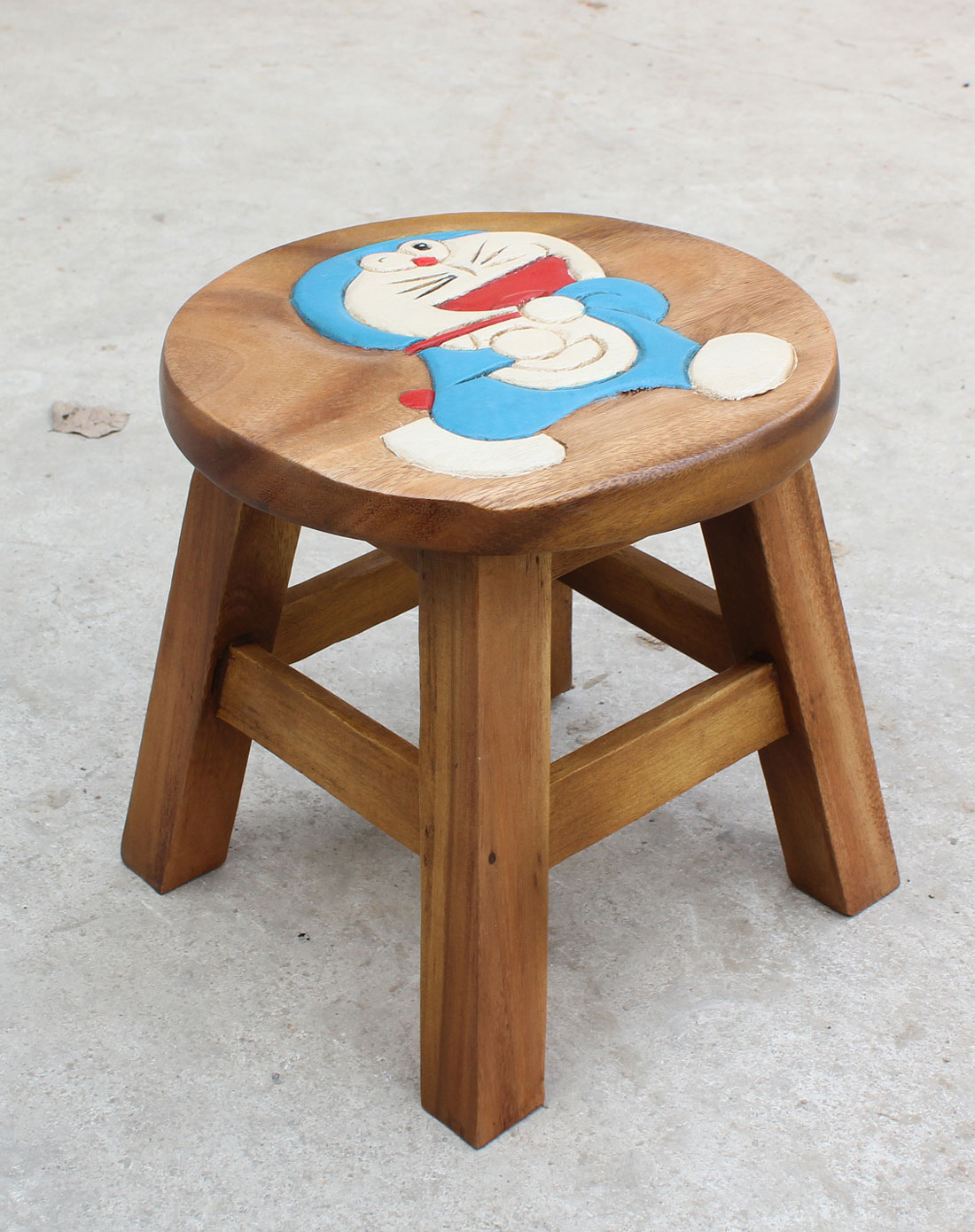 泰国柚手工制作家居木凳-机器猫