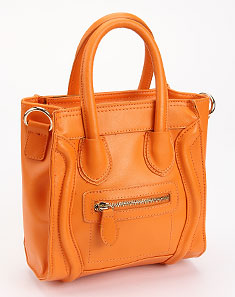 橙色高级牛皮纹料包