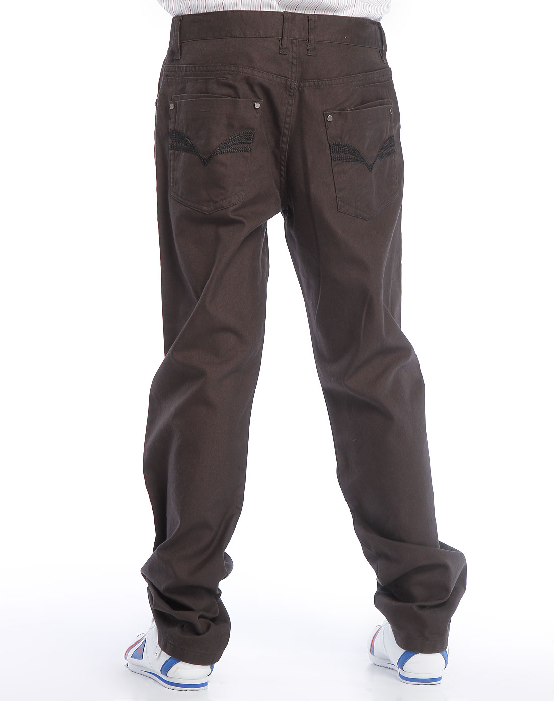 ehomme深褐色休闲长裤