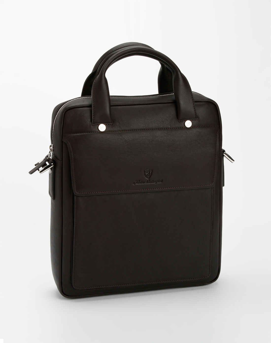 林宝坚尼lonino lamborghini-男士深啡色多拉链袋挎肩包