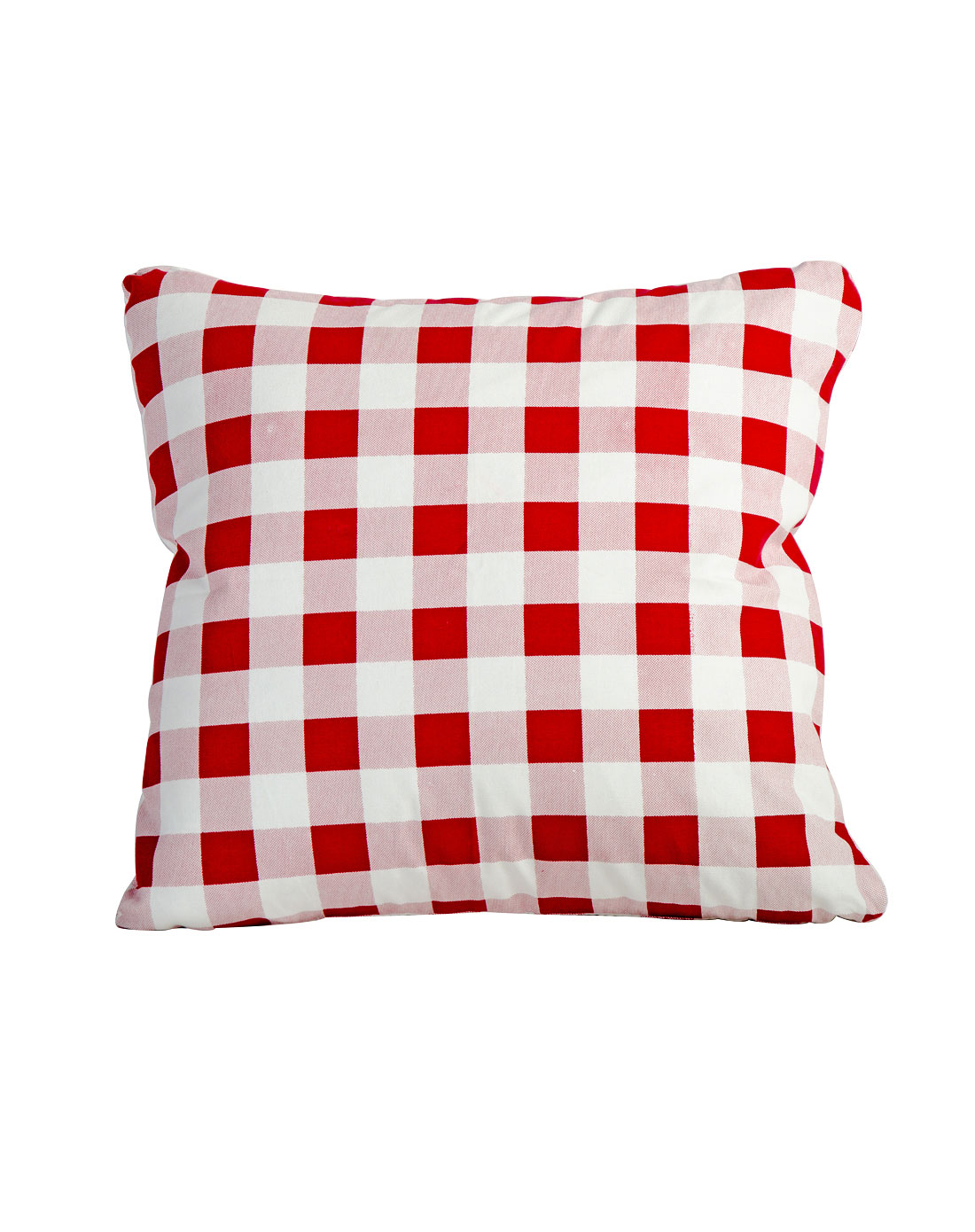 高密度红白格子柔软抱枕