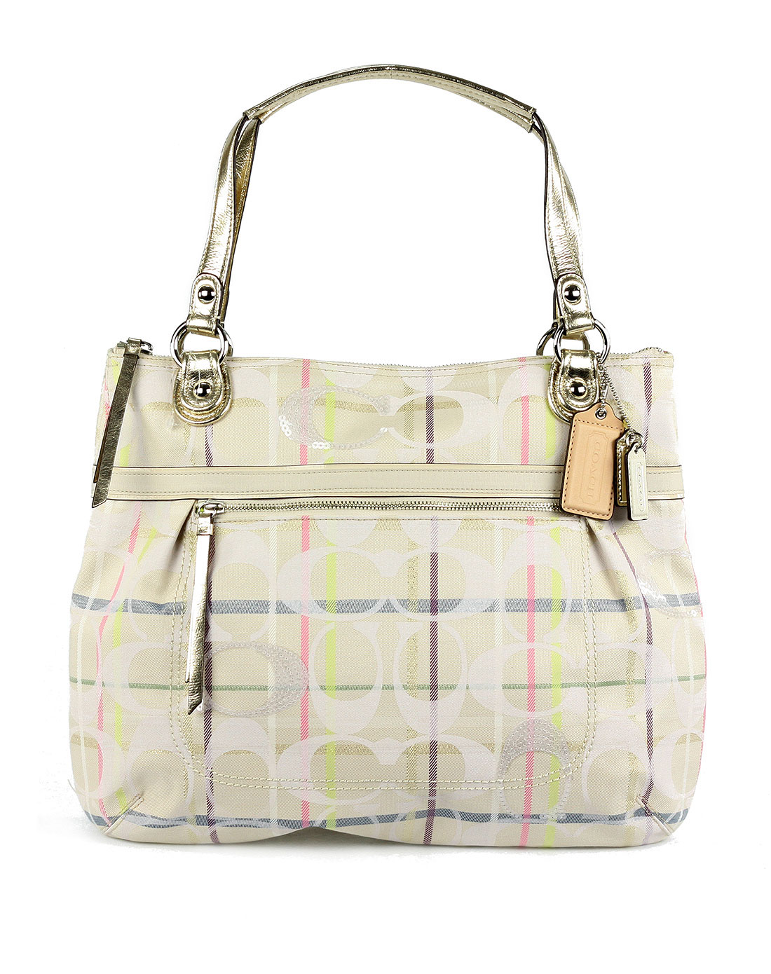 蔻驰coach包包专场女款经典彩纹碧波poppy系列手提单肩包