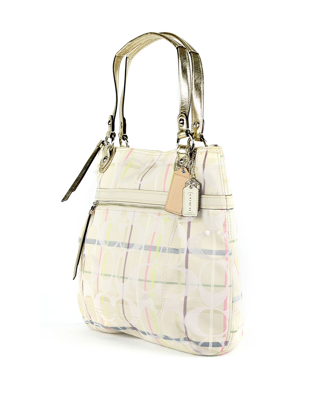 蔻驰coach包包专场女款经典彩纹碧波poppy系列手提单肩包