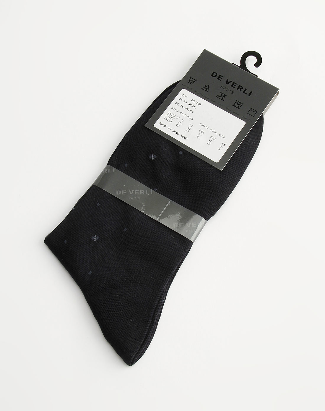 de verli藏蓝色简约袜子