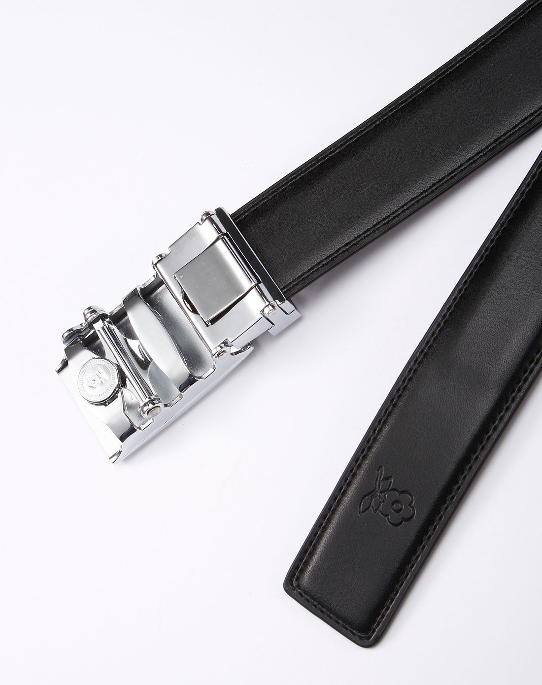 [ 梦特娇 ] 男款黑色简约大气自动扣皮带