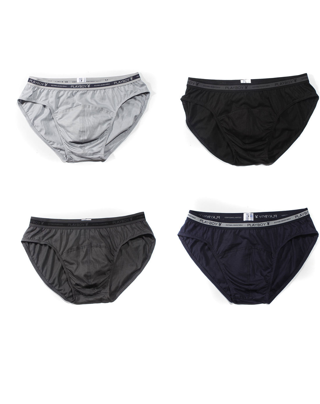 公子playboy男女内衣男丝光棉明根三角内裤(混色2条装)5031048_唯品会