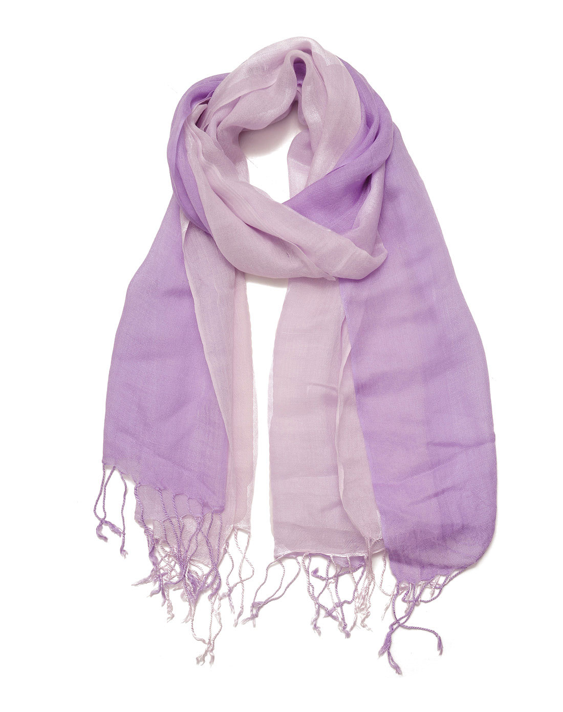 女款淡紫色渐变时尚围巾