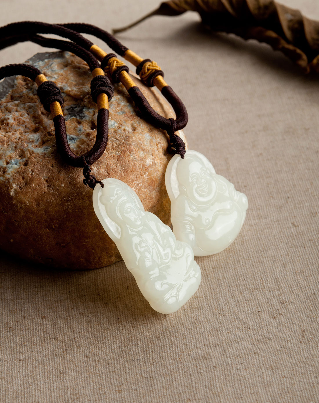 [ 博金珠宝 ] 和田玉观音佛公项链(大)