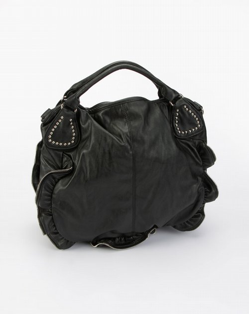 女装库存专场曼娅奴migaino 黑色时尚两用包