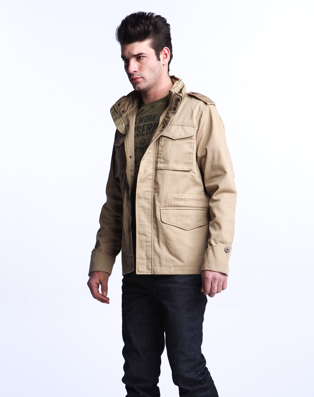 男款卡其色m65 空军夹克