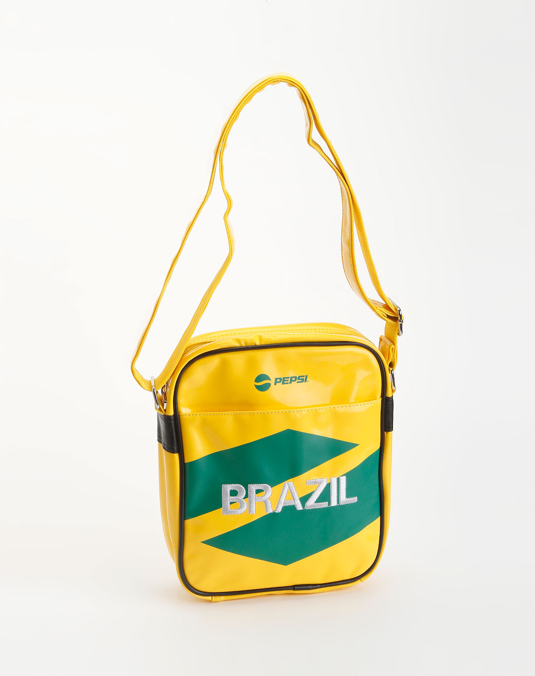 百事pepsi男装专场中性蛋黄/绿色绣字母斜挎包