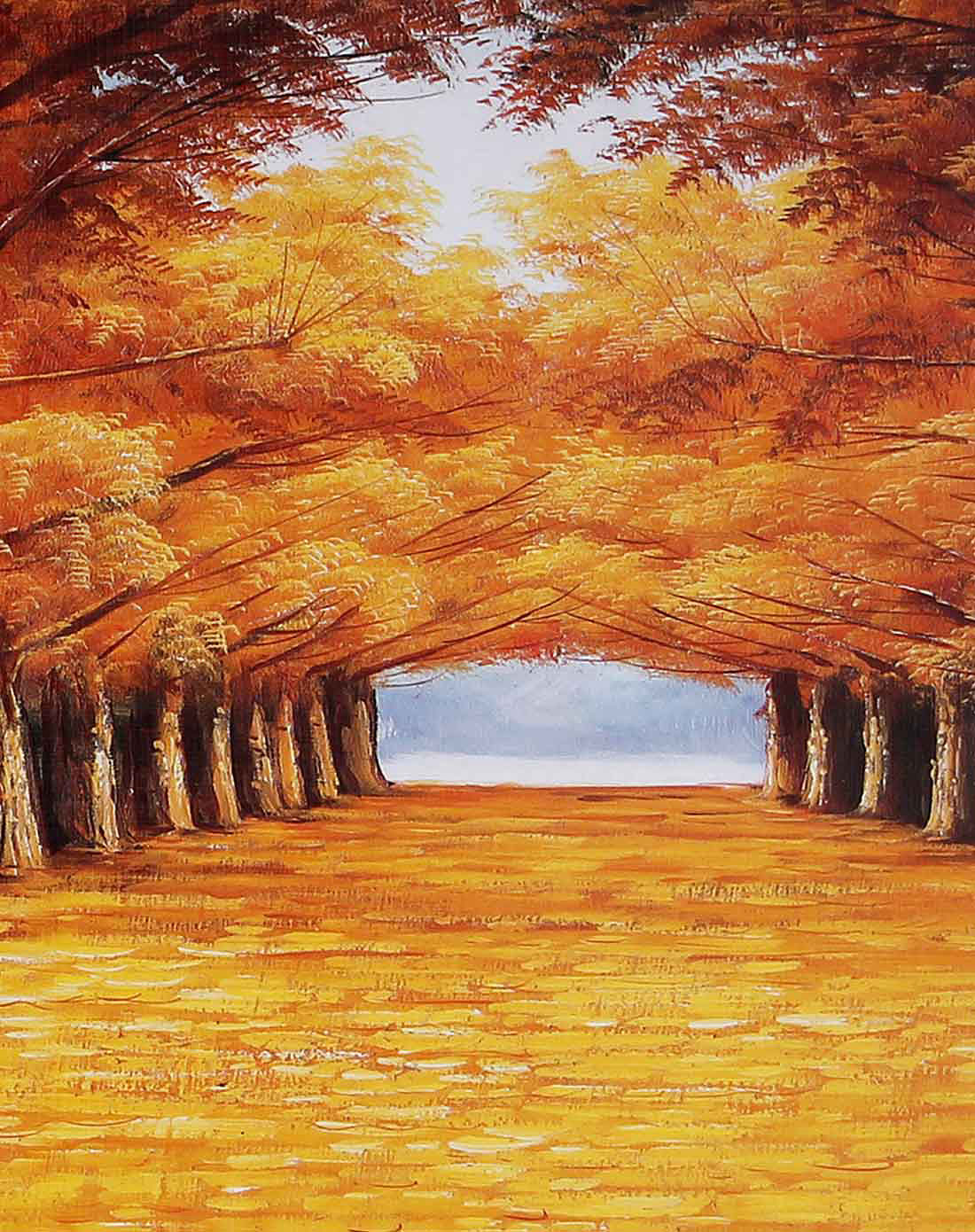 三拼无框画50*50cm-黄金大道